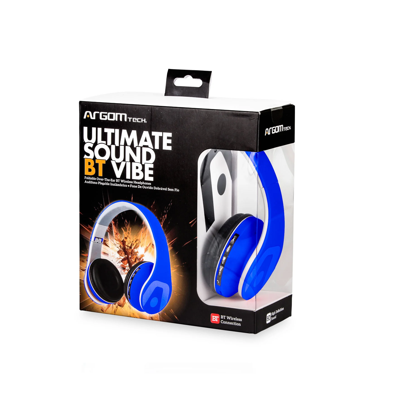 Auriculares inalámbricos W/MIC ultimate sound BT vibe azul Marca: Argom