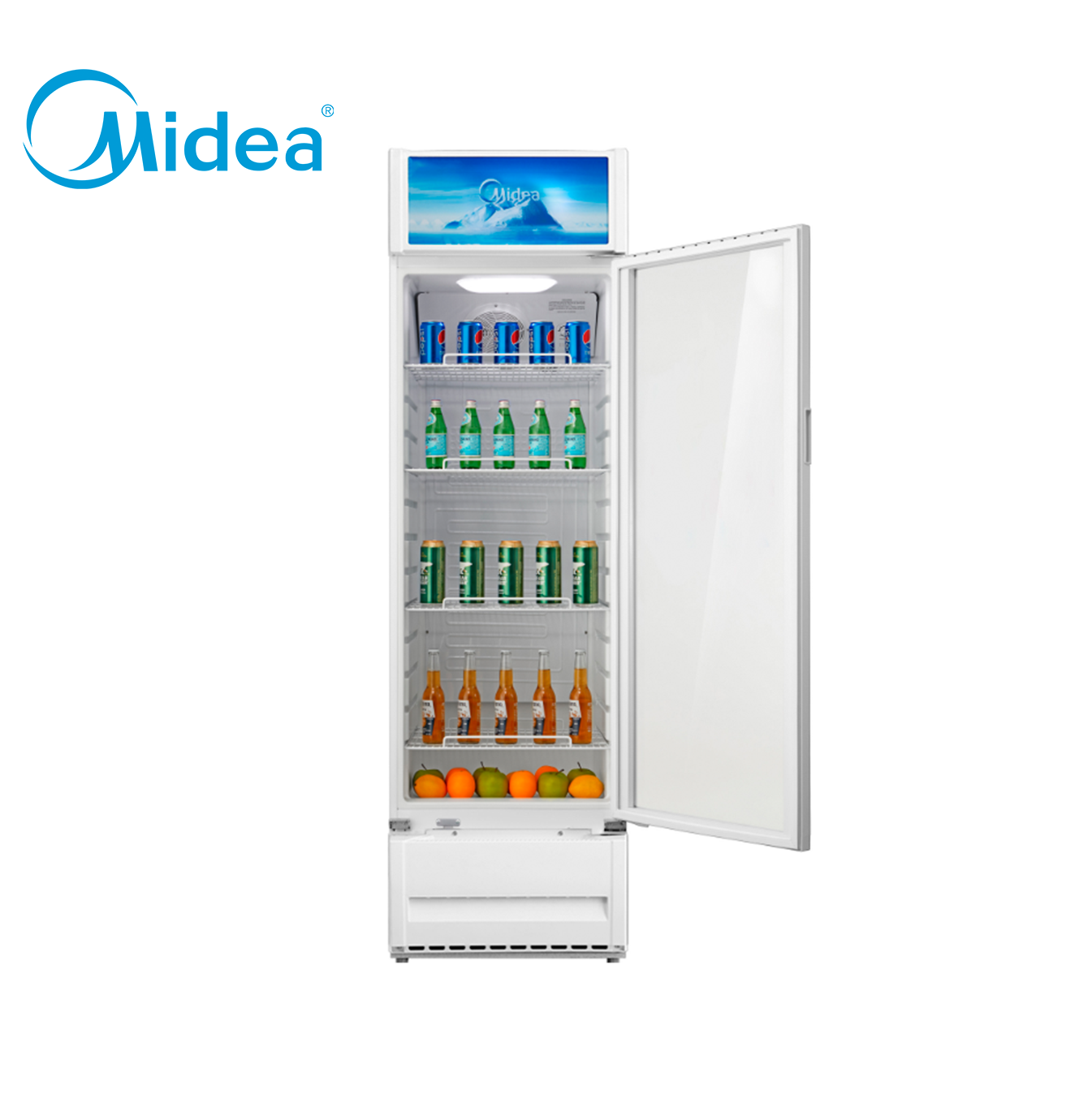 Refrigerador exhibidor de 11 pies con luz MDRZ309CCNWH-CA Marca: Midea
