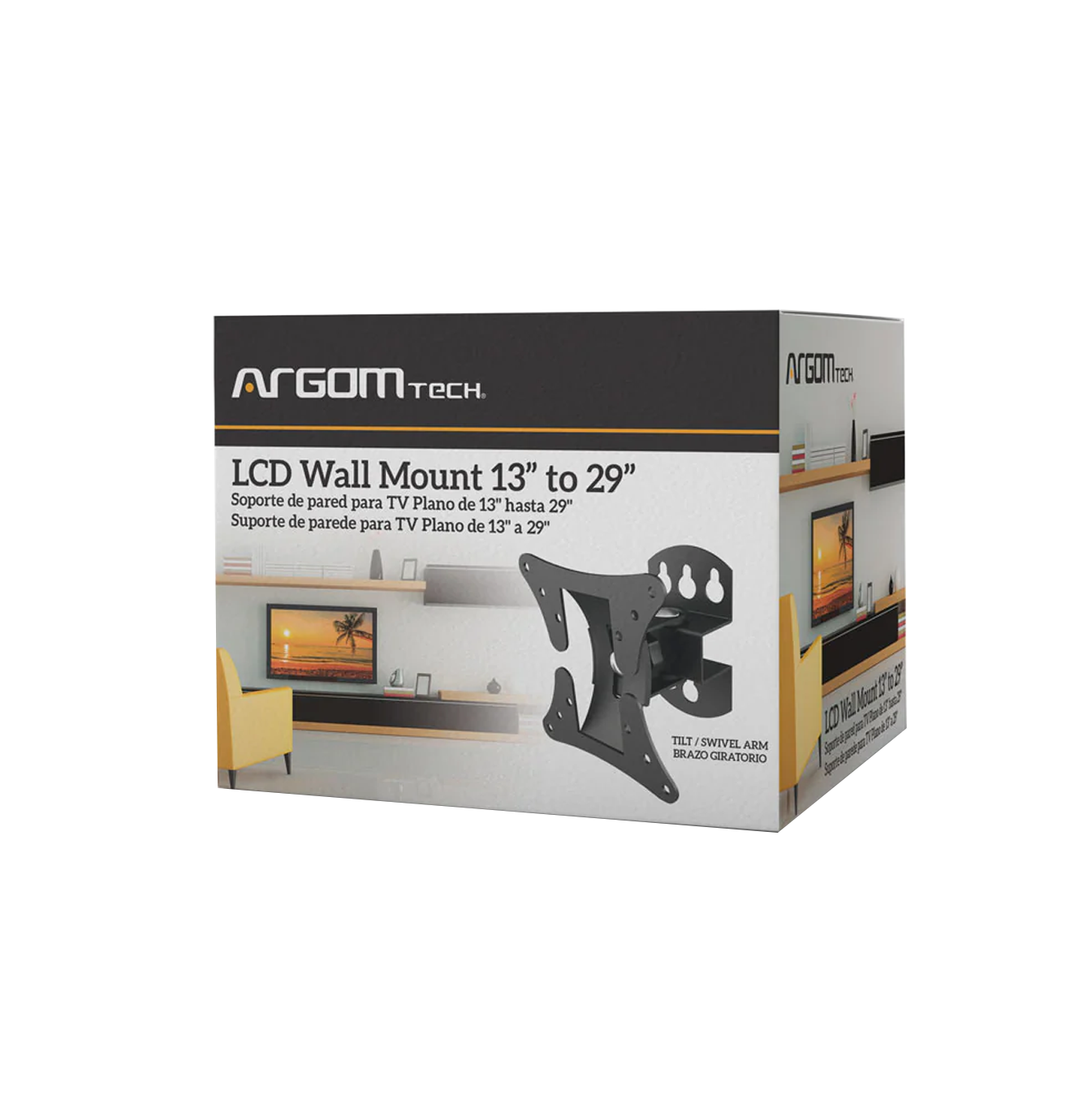 Soporte de TV 13" 29" inclinable 50/75/100 ARG-BR-0501 Marca: Argom