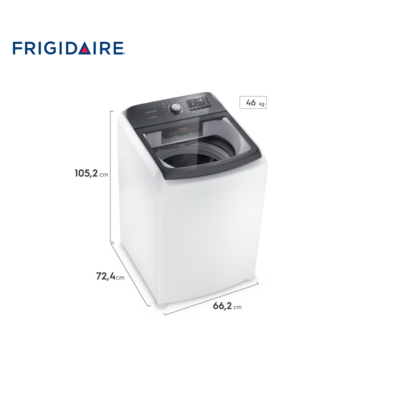 Lavadora automática impeller 18kg blanca premium FWIB18T4EBPUG Marca: Frigidaire