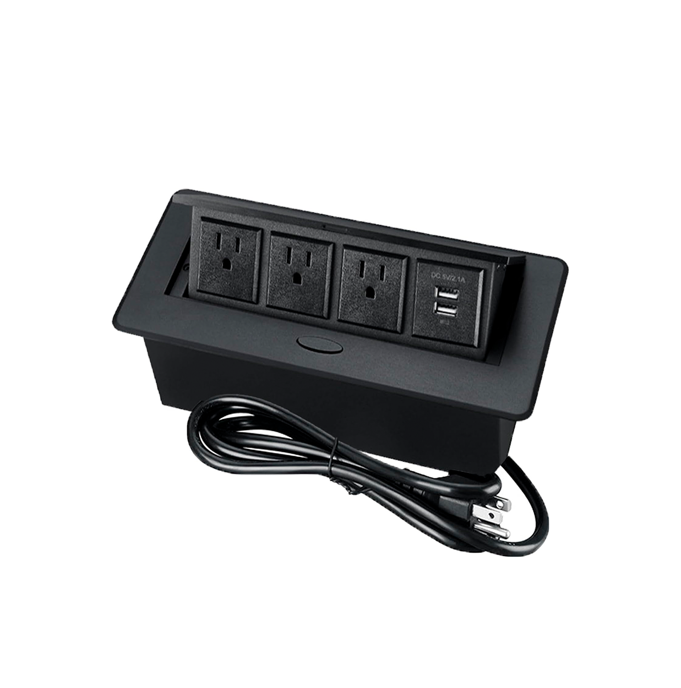 Toma de corriente oculta, regleta empotrada, con 3 enchufes + 2 puertos USB + cable de alimentación de 4.9 ft Marca: General