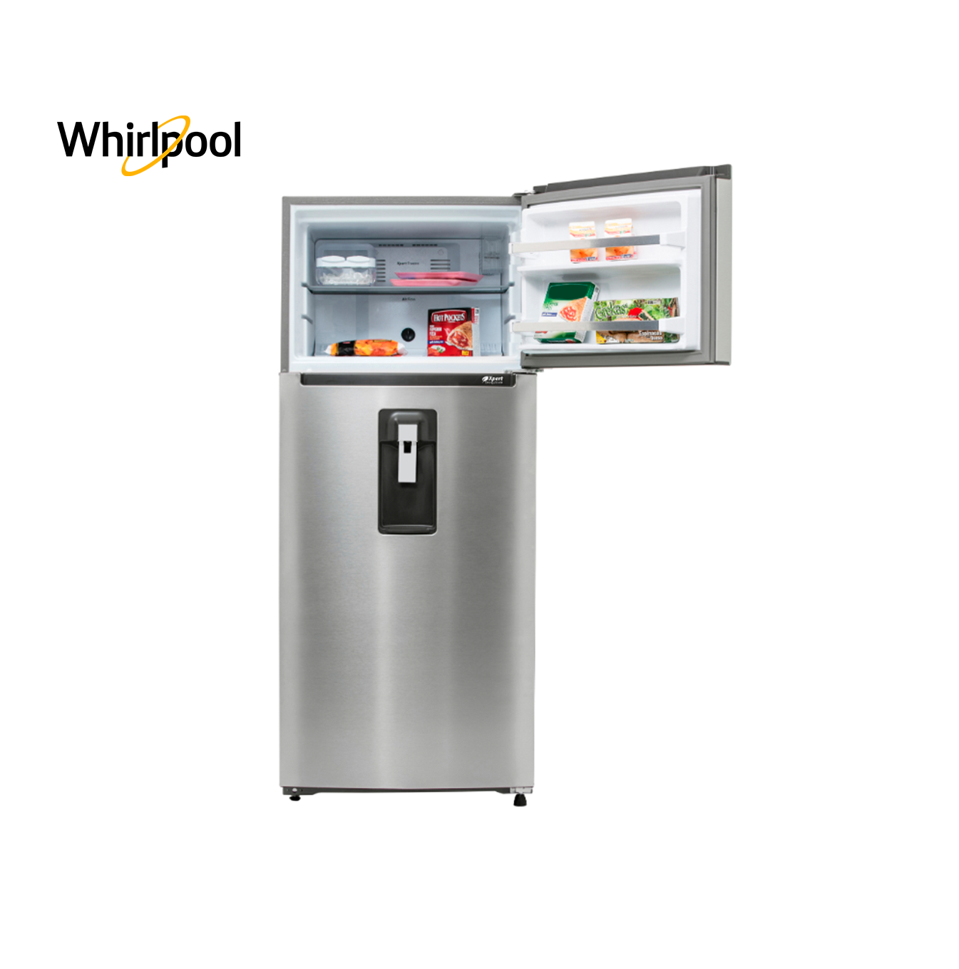 Refrigerador 18 pies con dispensador de agua acero inox. WT1865A Marca: Whirlpool