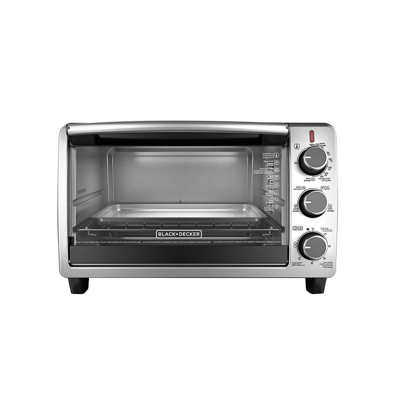 Horno de convección de 6 rebanadas de acero inoxidable TO1950SBD Marca: Black + Decker