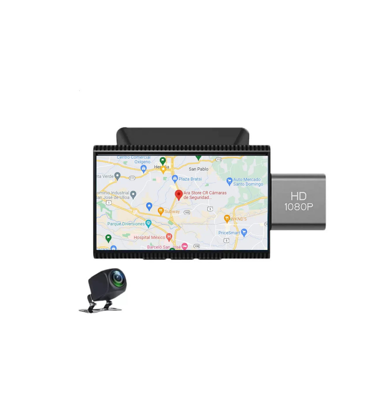 Cámara para carro doble con Sistema Android 4G / Wifi con GPS rastreable