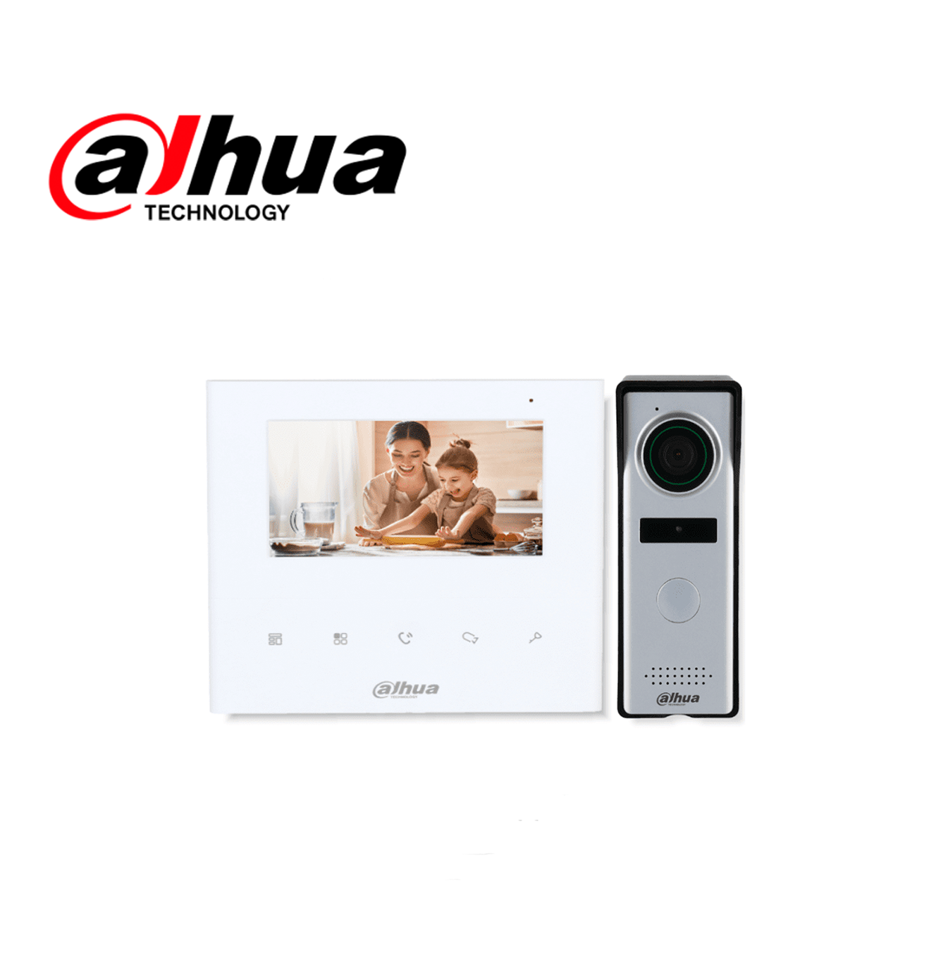 Kit video portero análogo con monitor HD 4.3” IP66 KTA04 Marca: Dahua