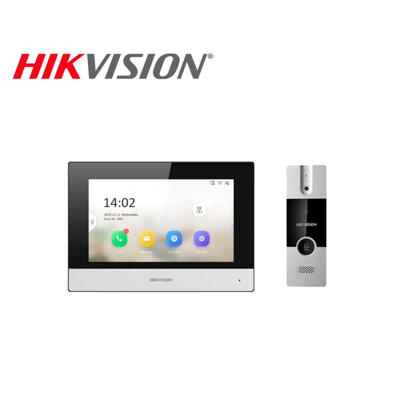Kit Videoportero híbrido a 4 Hilos con función de Llamada a App Hik-Connect DSKIS302P Marca: Hikvision
