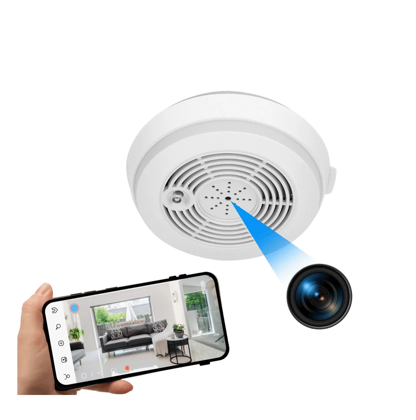 Cámara espía en detector de humo Wi-Fi