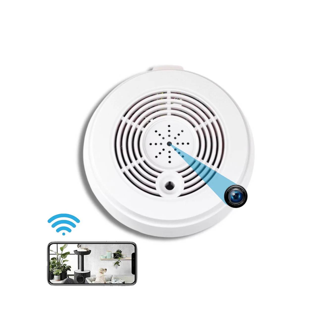 Cámara espía en detector de humo Wi-Fi