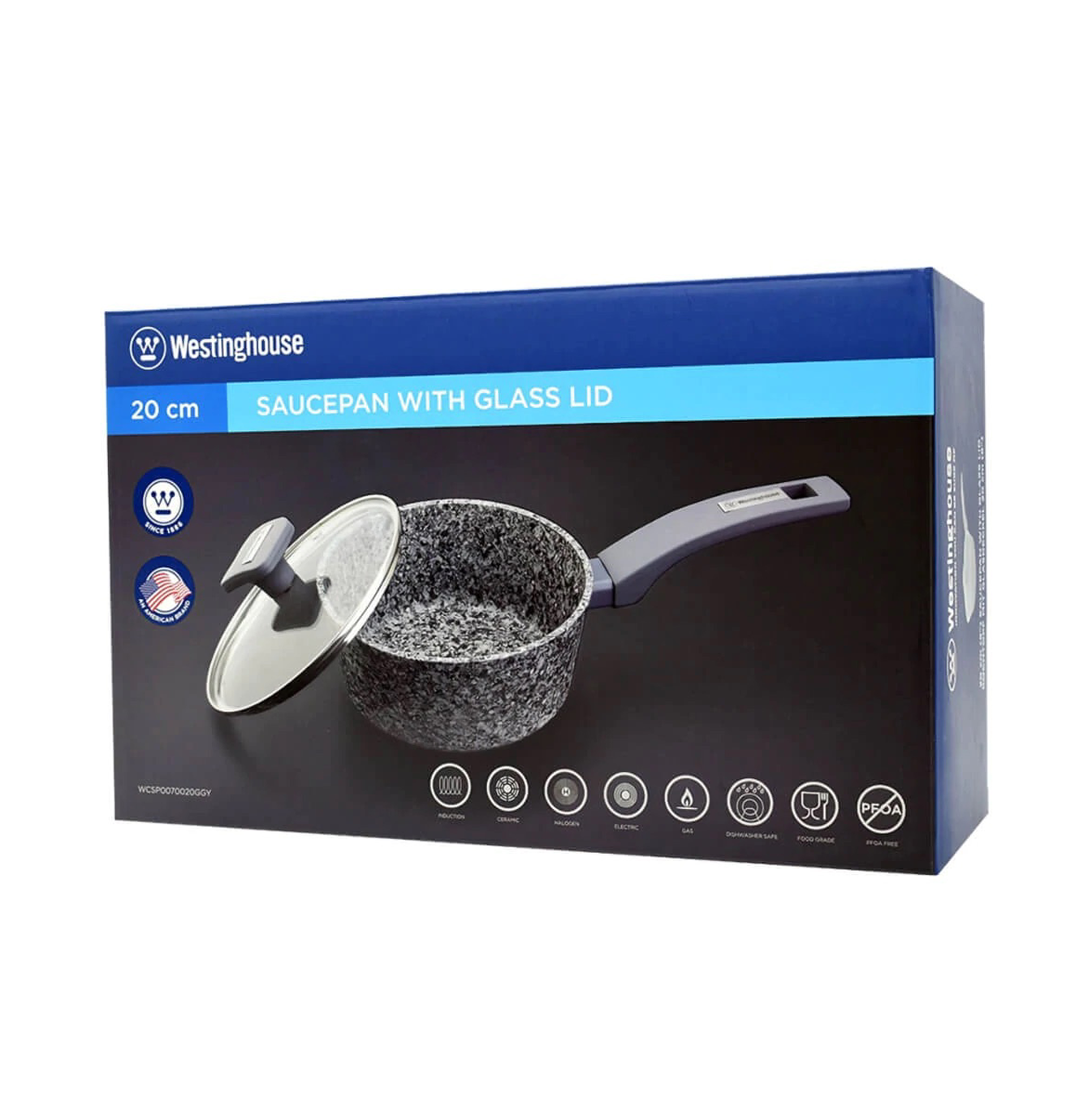 Olla con tapa granito gris 20cm WCSP0070020GGY Marca: Westinghouse