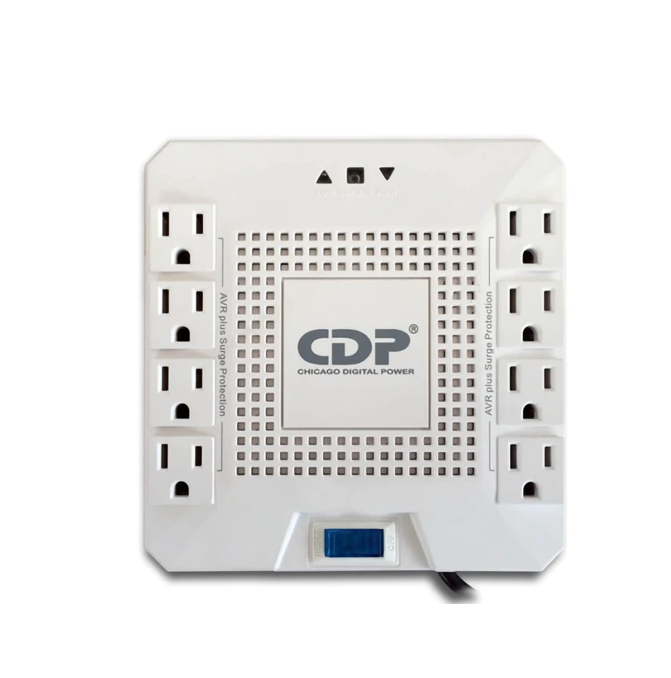 Regulador de voltaje AVR 120Vac 800VA 8 OUTLET R-AVR1808 Marca: CDP