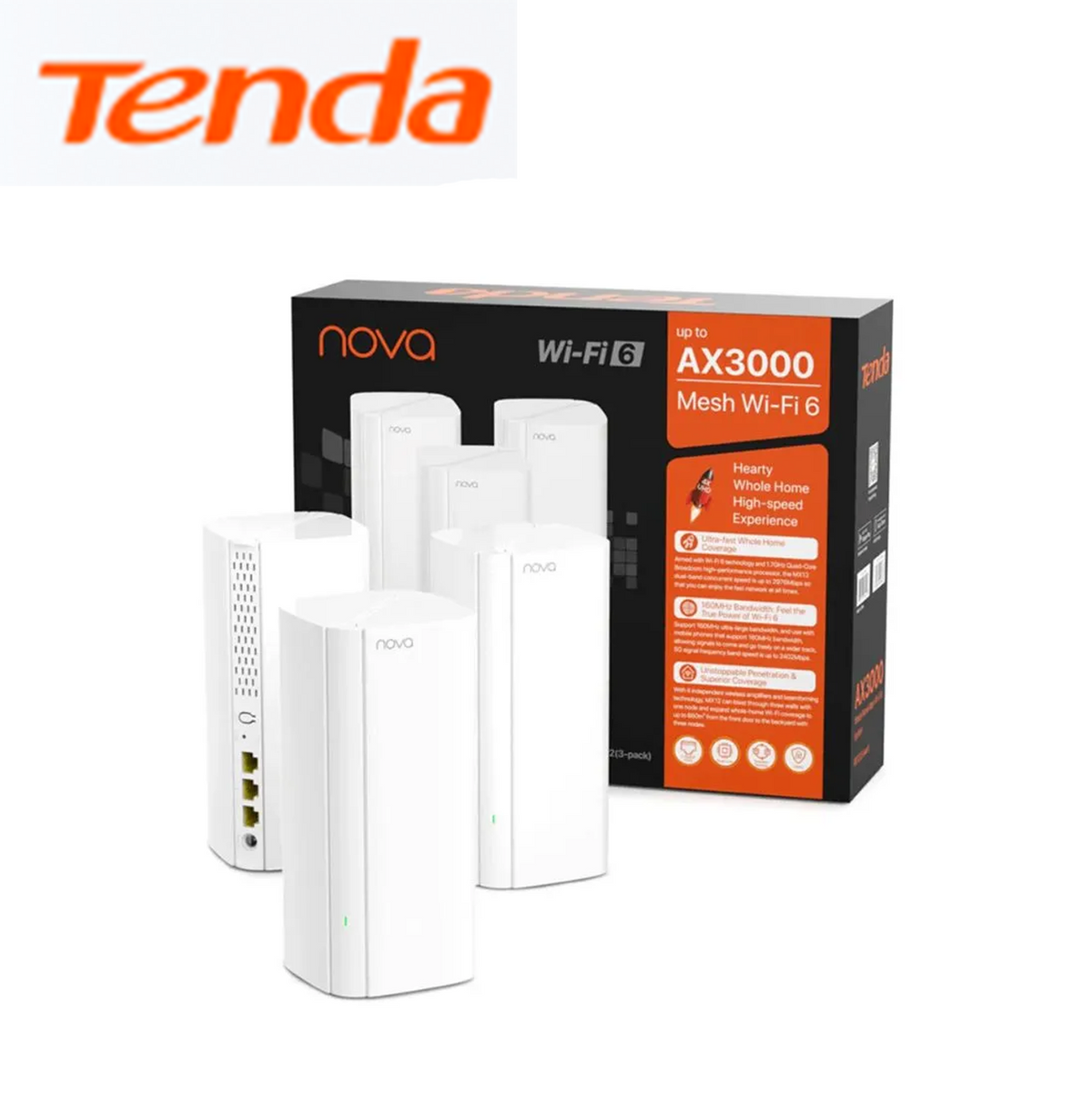 Router WiFi 6 Mesh nova EX12 (3 pack) Marca: Tenda