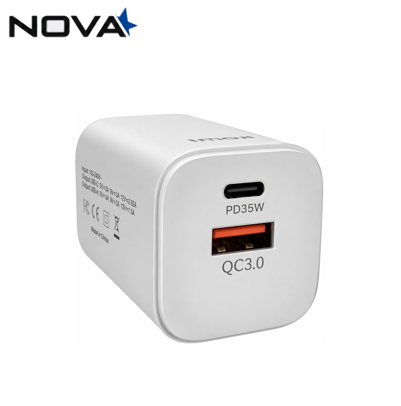 Cargador puertos USB-C USB-A PA035RBU Marca: Nova