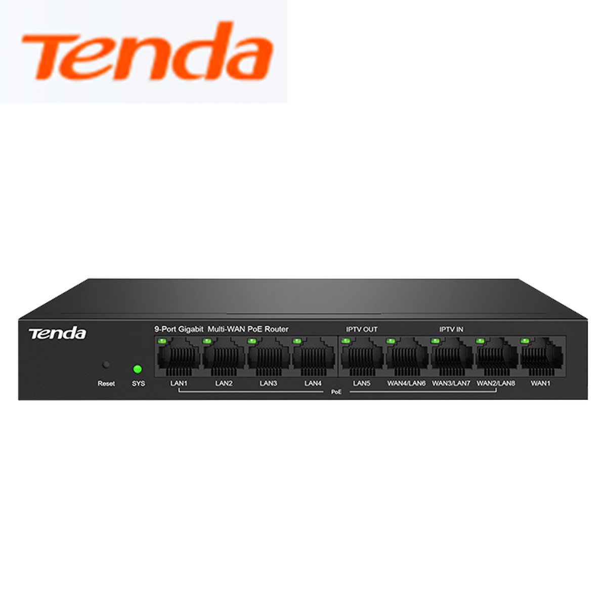Router 9 Puertos PoE Ethernet G0-8G-PoE Marca: Tenda