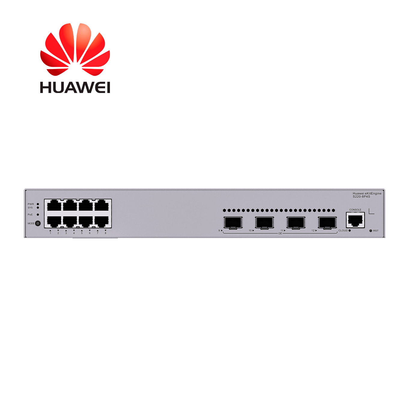 Switch 8 x puertos 10/100/1000BASE-T S220-8P4S Marca: Huawei