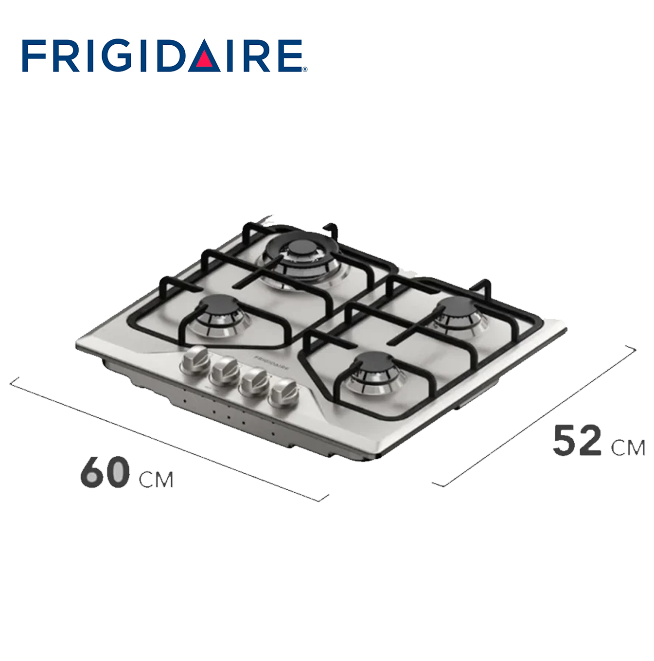 Plantilla de gas 24" vidrio empotrable 4 quemadores FTGY24R0EMS Marca: Frigidaire