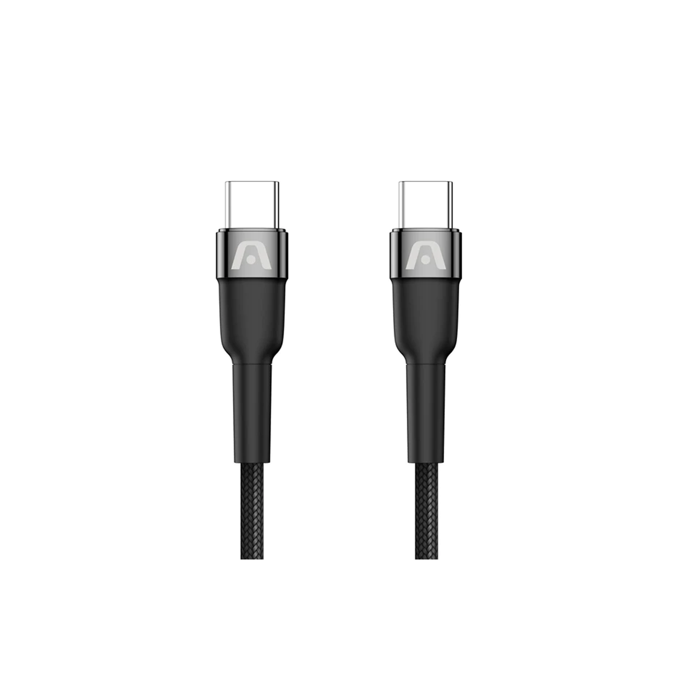 Cable dura speed 65W PD carga rápida TYPE-C Nylon trenzado 3M./10FT color negro Marca: Argom
