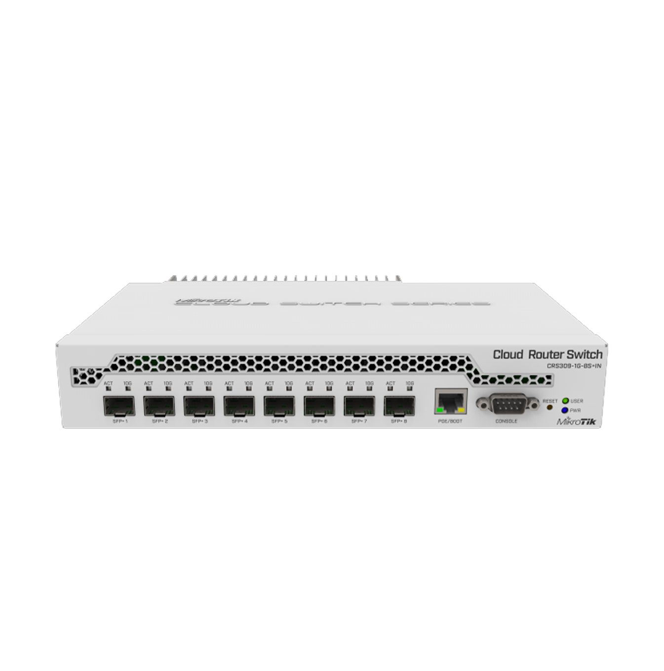 Router Switch 1 Puerto Giga y 8 puertos SFP+ CRS309-1G-8S+IN Marca: Mikrotik
