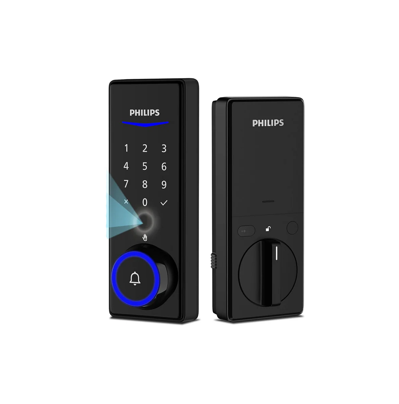 Cerradura inteligente Philips con reconocimiento de palma y timbre incorporado con acceso remoto Wi-Fi Marca: Philips