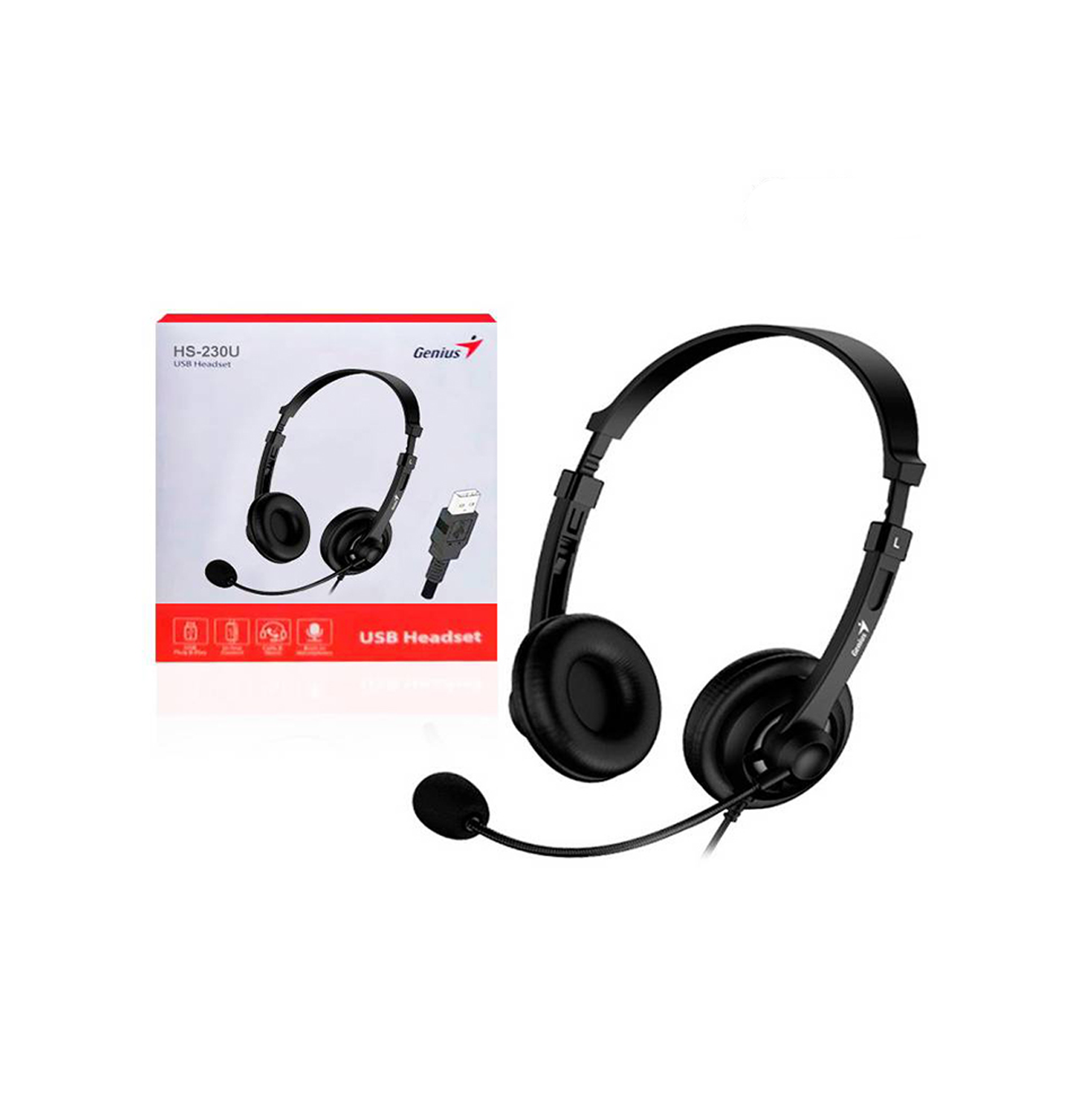 Headset HS-230U USB 31710021400 Marca: Genius