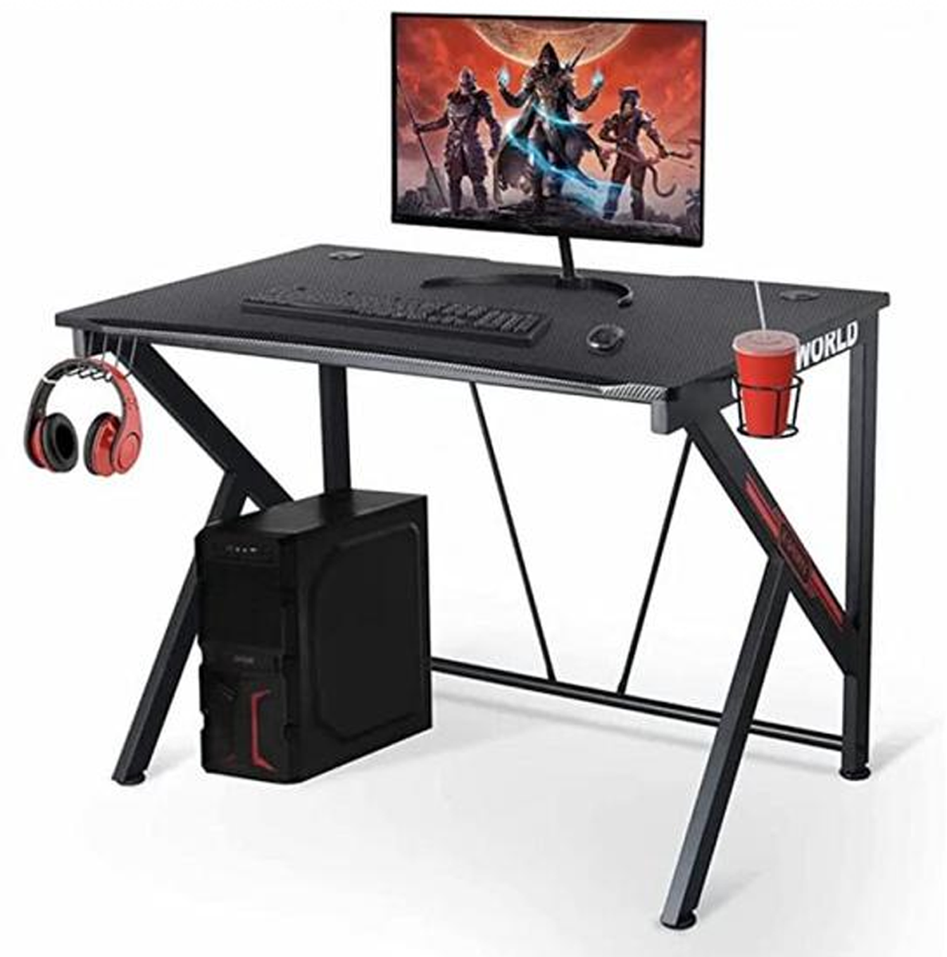 Escritorio para computadora GAMING ERGO Z47 negra ARG-DK-9247BK Marca: Argom