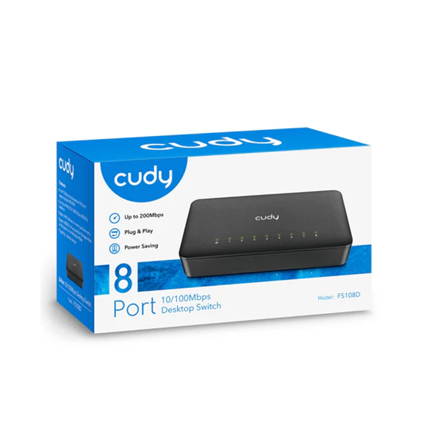 Switch 8 puertos 10/100 MBPS Desktop FS108D Marca: CUDY