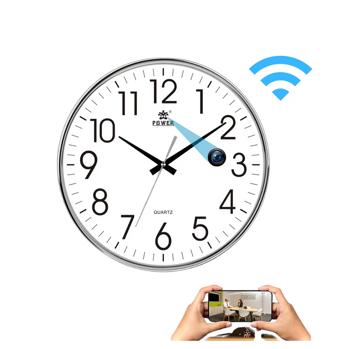 Reloj de pared con cámara oculta espía con conexión Wi-Fi