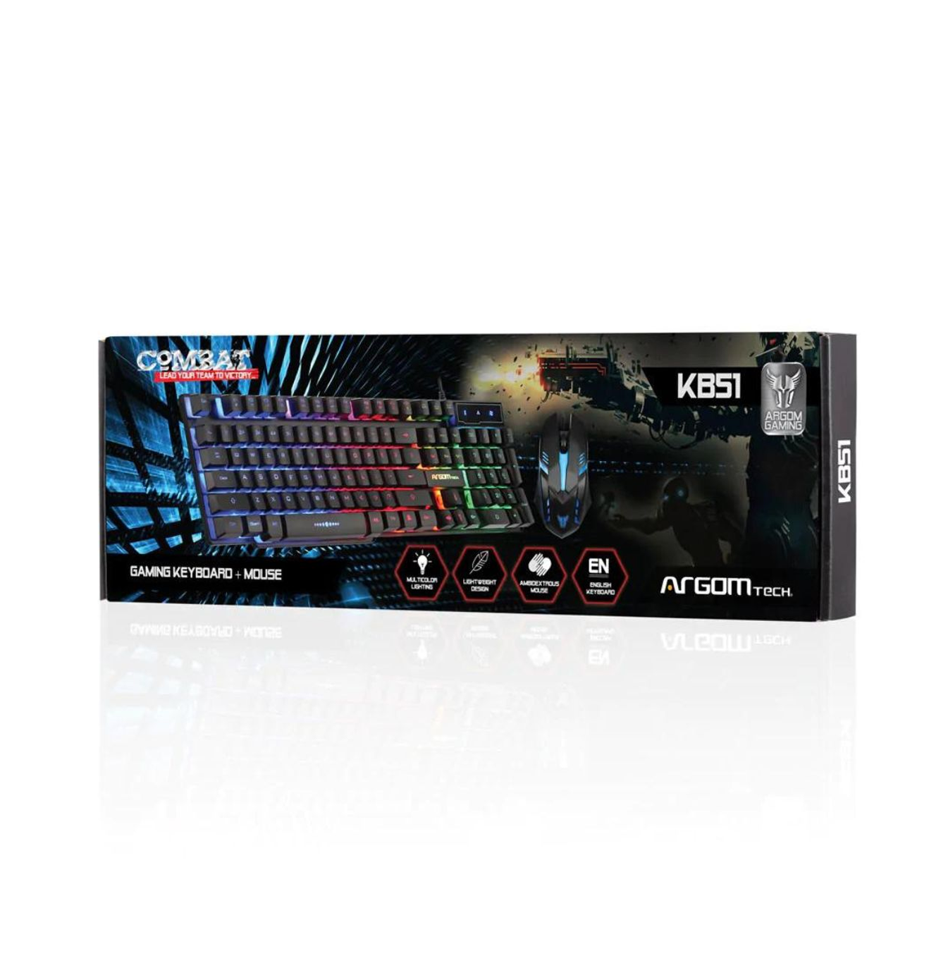 Teclado y Mouse GAMING KB-2051BK Marca: Argom