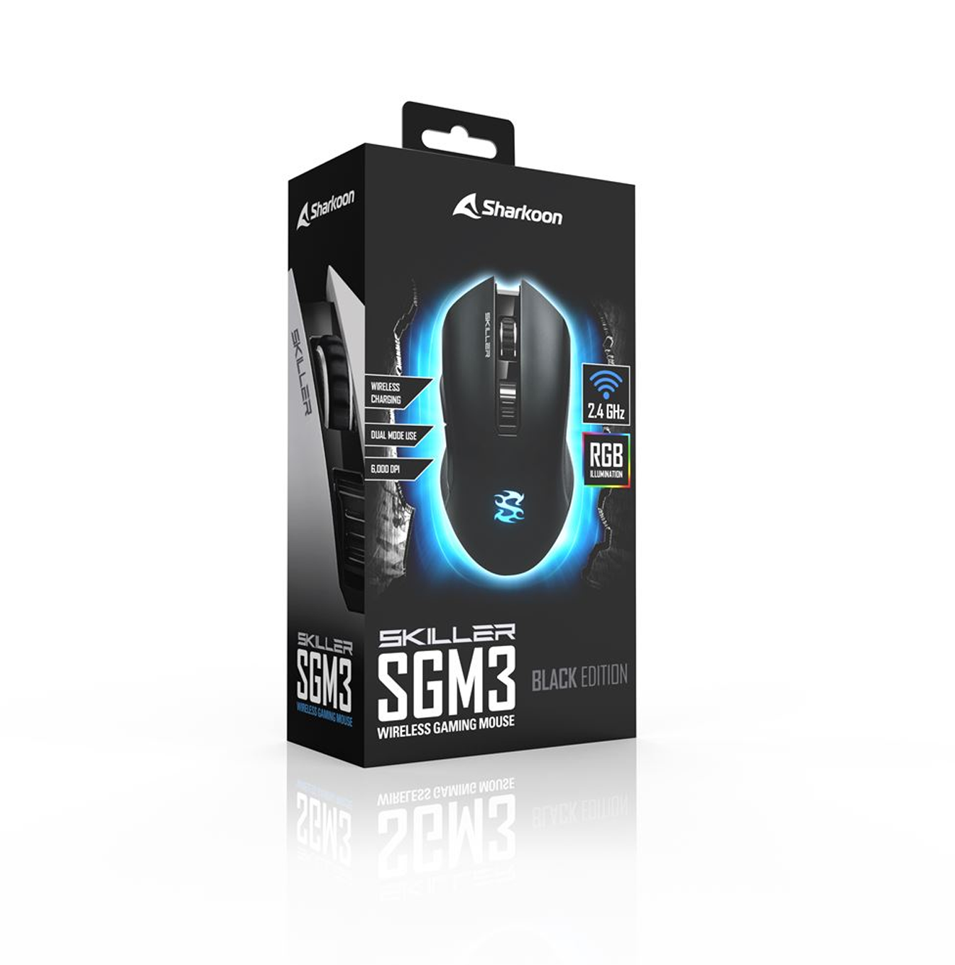 Mouse inalámbrico skiller SGM3 negro (4044951021543) Marca: Sharkoon