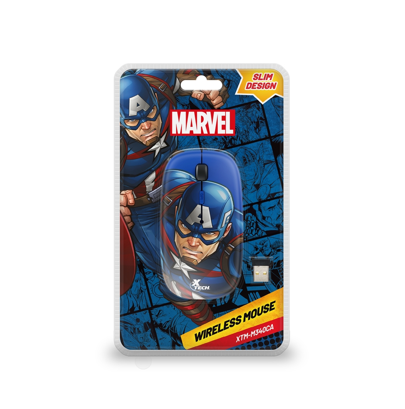 Mouse inalámbrico Marvel Captain America XTM-M340CA Marca: Xtech