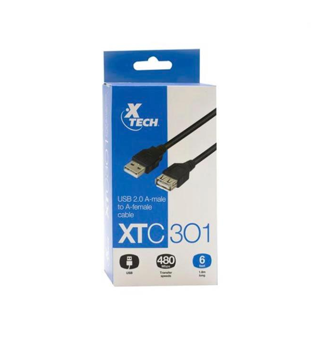 Cable USB de 1.8 m XTC-301 Marca: Xtech