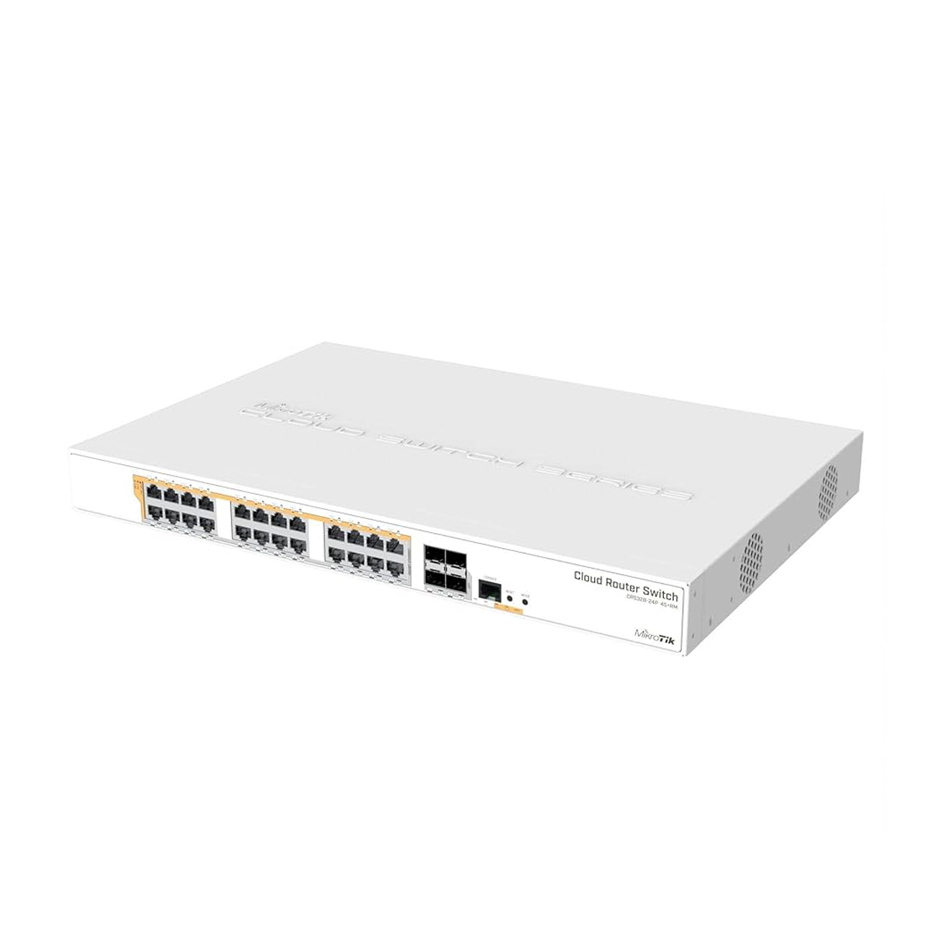 Router Switch de 24 puertos PoE Gigabit Ethernet y 4 SFP+ 10Gbps Marca: Mikrotik