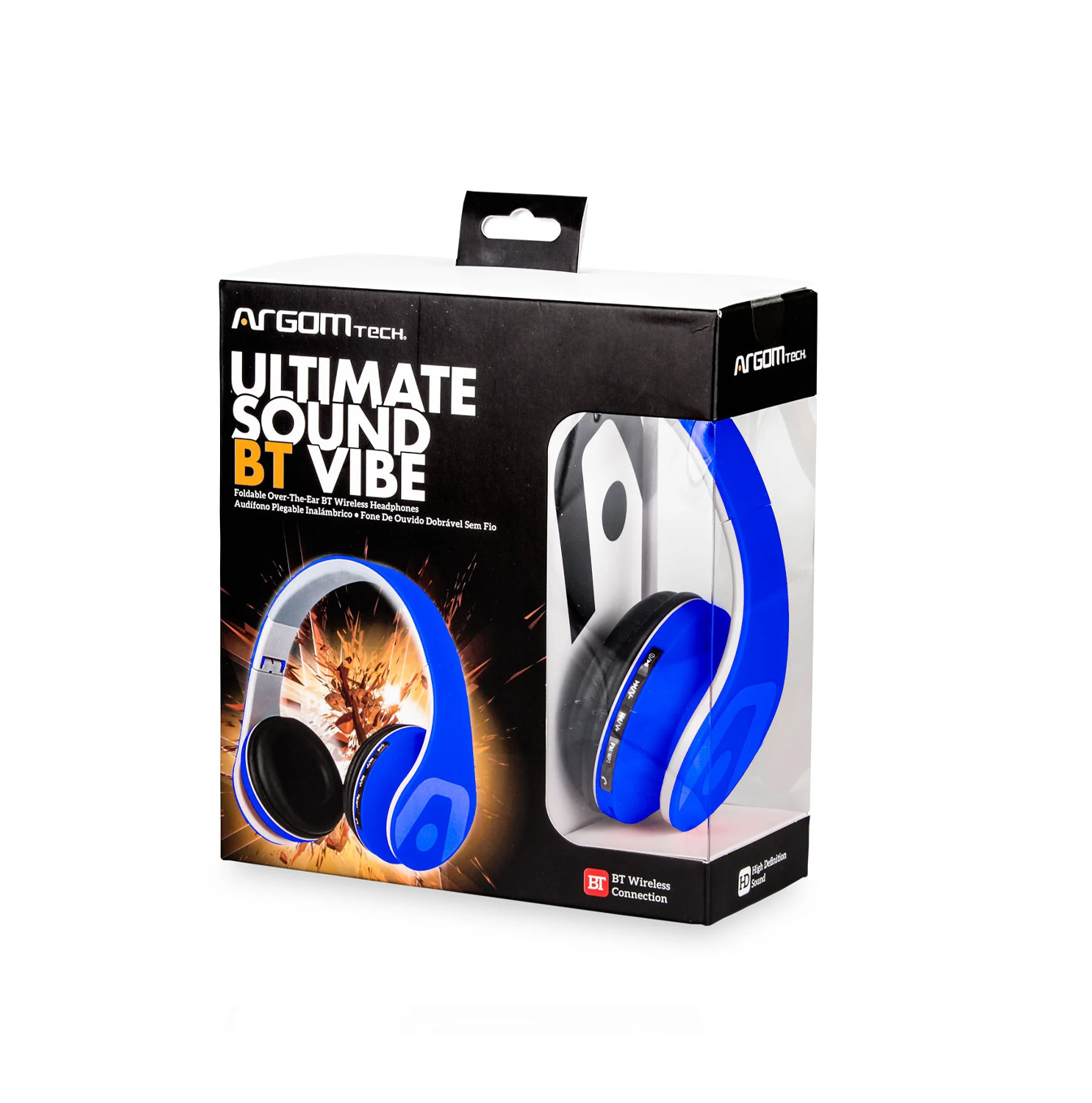 Auriculares inalámbricos W/MIC ultimate sound BT vibe azul  Marca: Argom