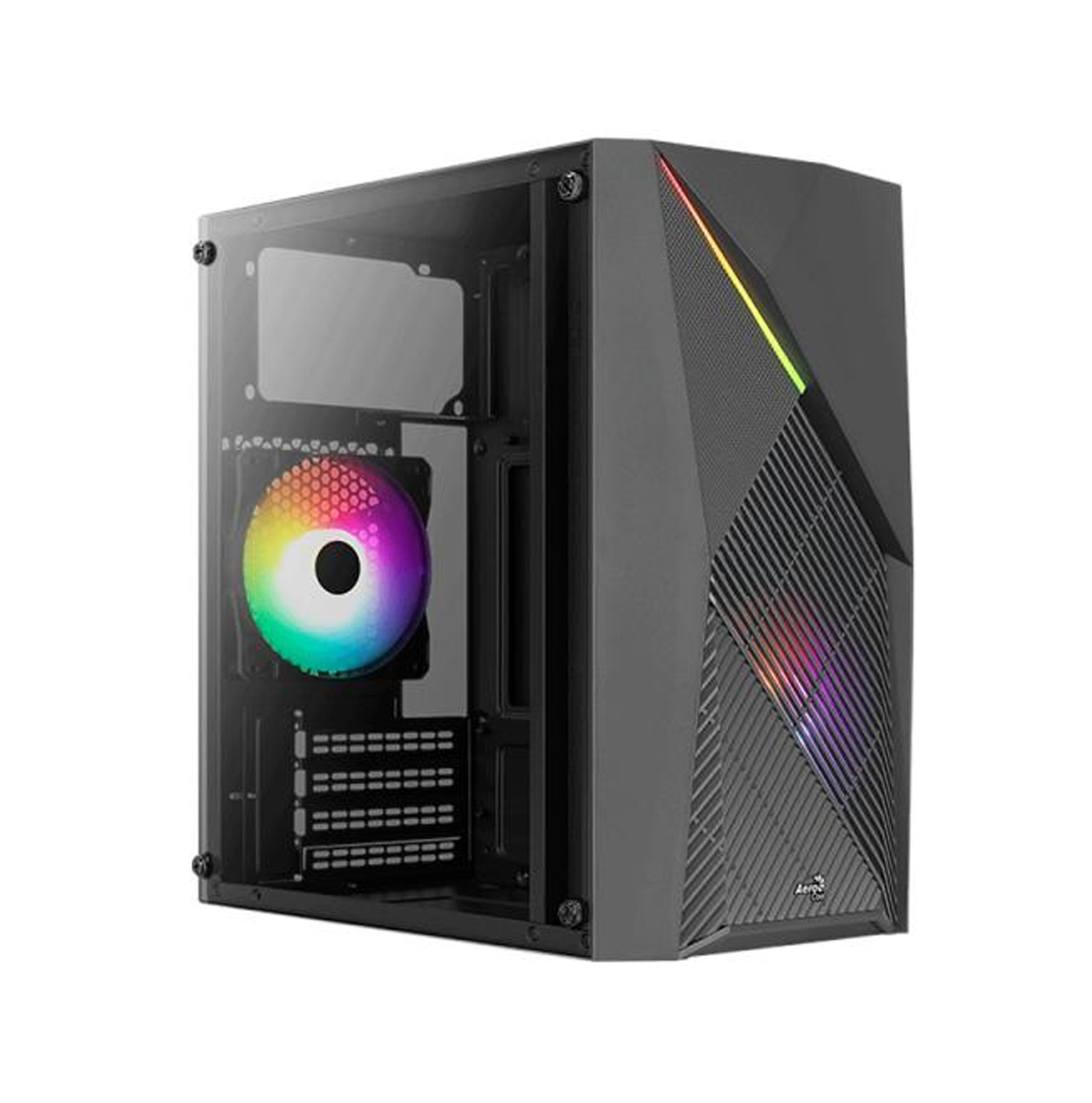 Case gamer Raider vidrio templado RGB MINI-G-BK-V2 ACCS-PV44023.11 Marca: Aerocool