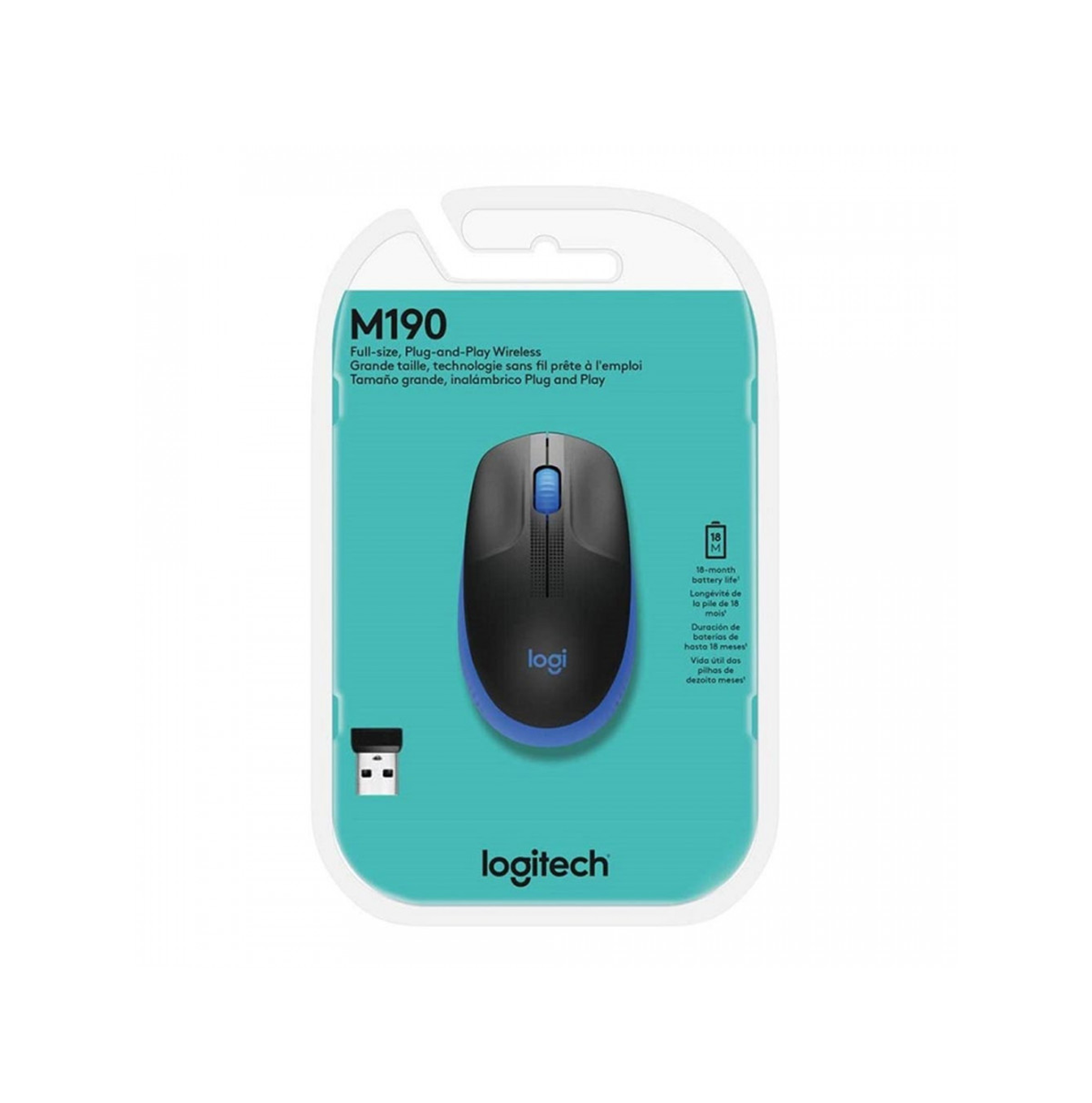 Mouse inalámbrico óptico M190 Marca: Logitech