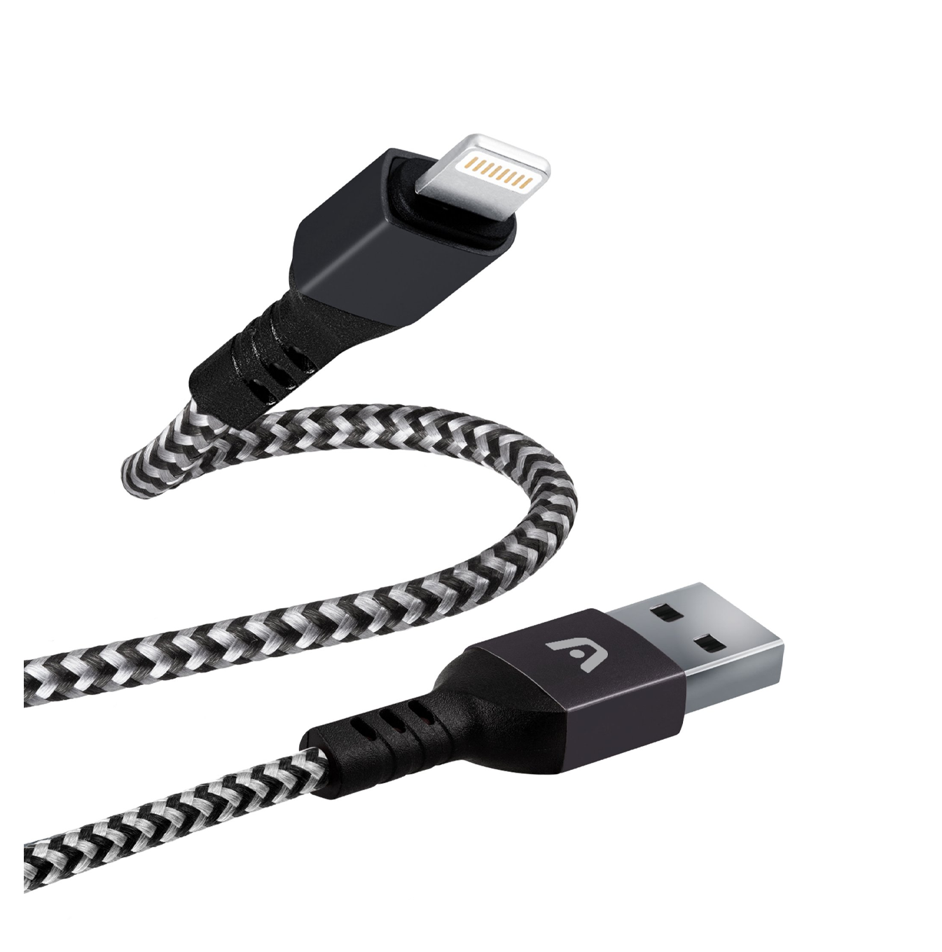 Cable dura forma Lighting USB 2.0 1.8/6FT negro CB-0023BK Marca: Argom