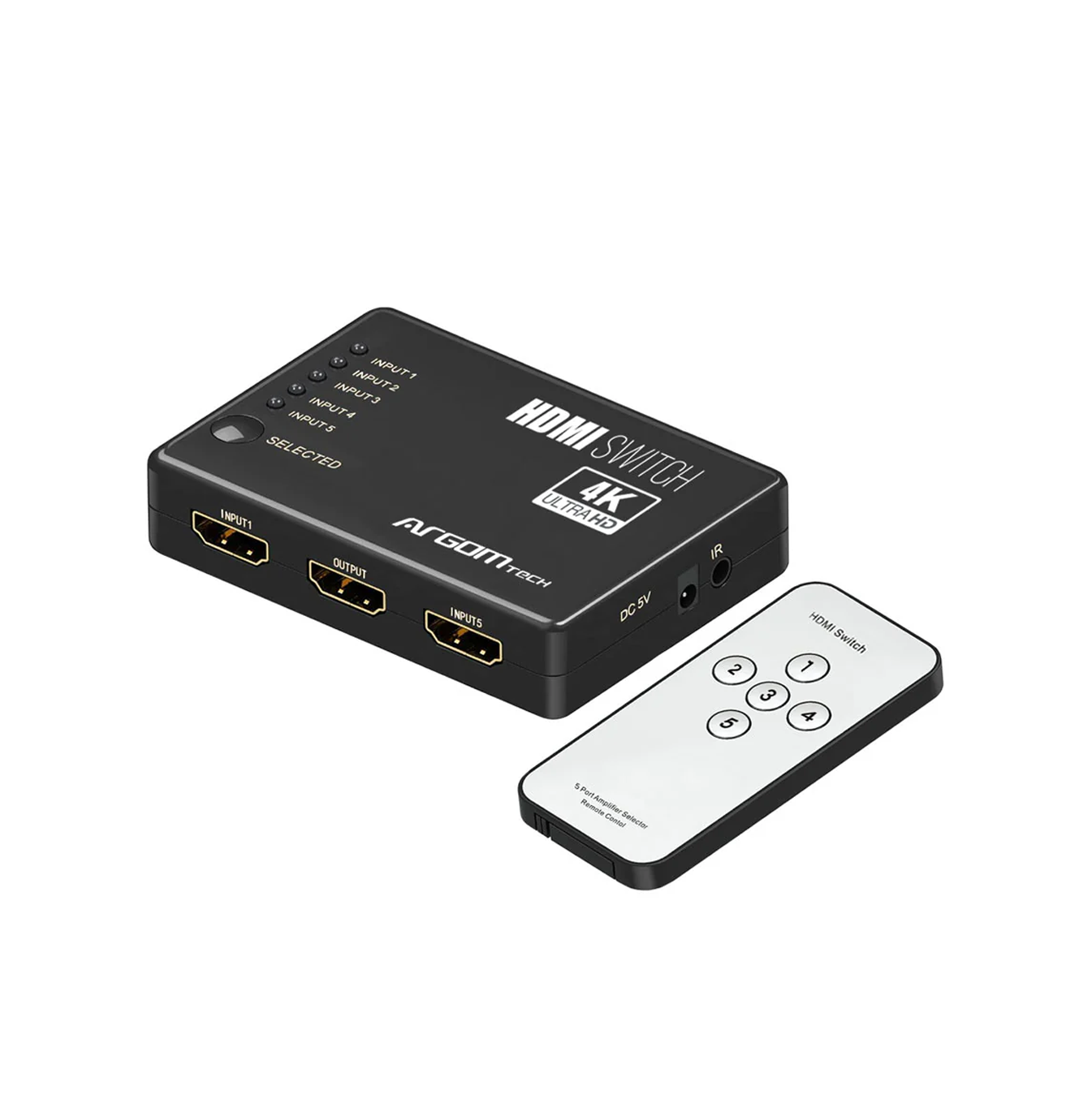 Switch de 5 puertos HDMI 4K ARG-AV-5125 Marca: Argom