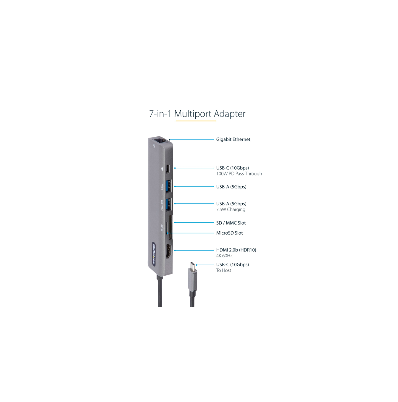 Adaptador múltipuertos USB DKT30CHSDPD1 Marca: StarTech.com