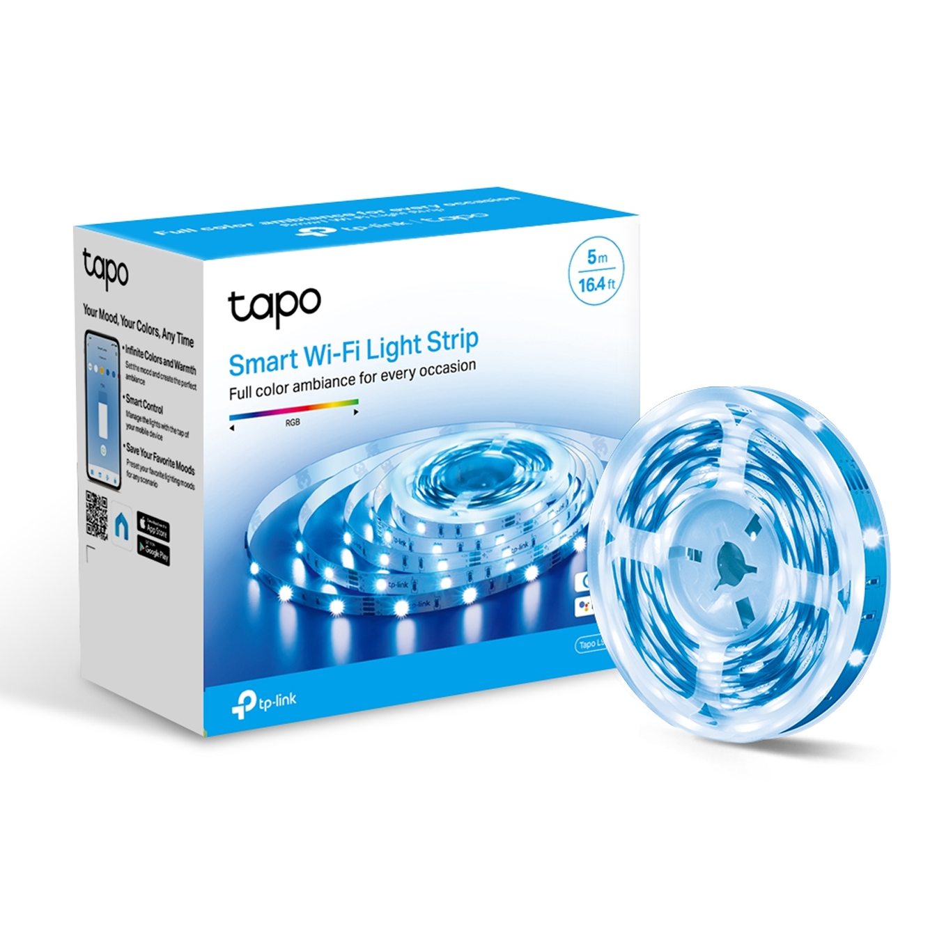 Luces inteligentes tira Wi-Fi strip multicolor TAPO L900-5 (US) Marca: TP-Link