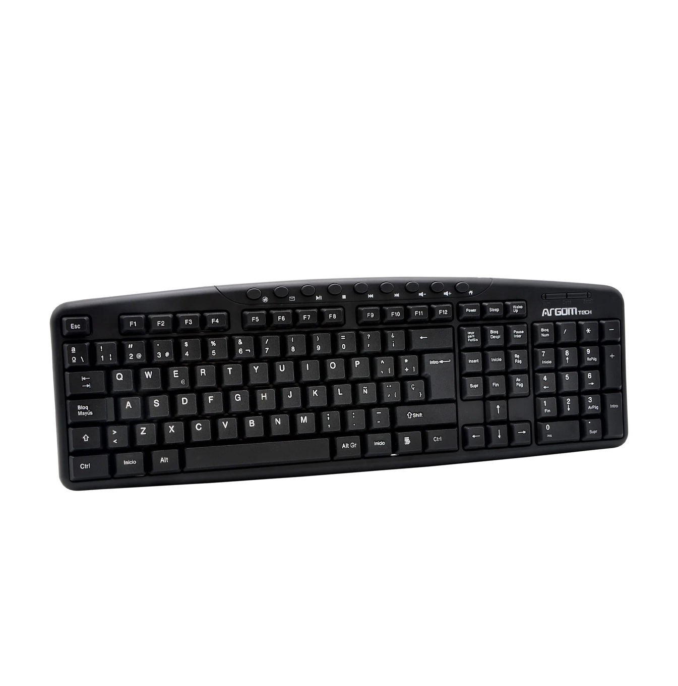 Teclado Standard KB-7807 membrana USB español negro Marca: Argom