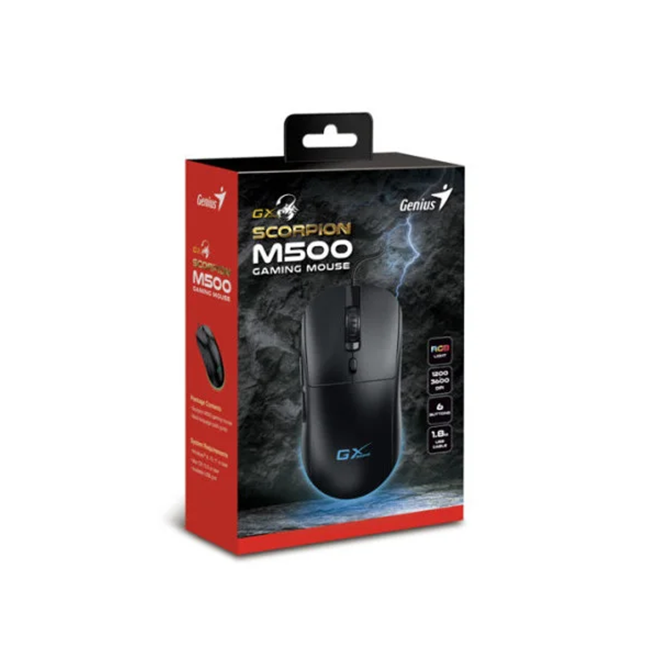 Mouse scorpion M500 USB negro 31040011400 Marca: Genius