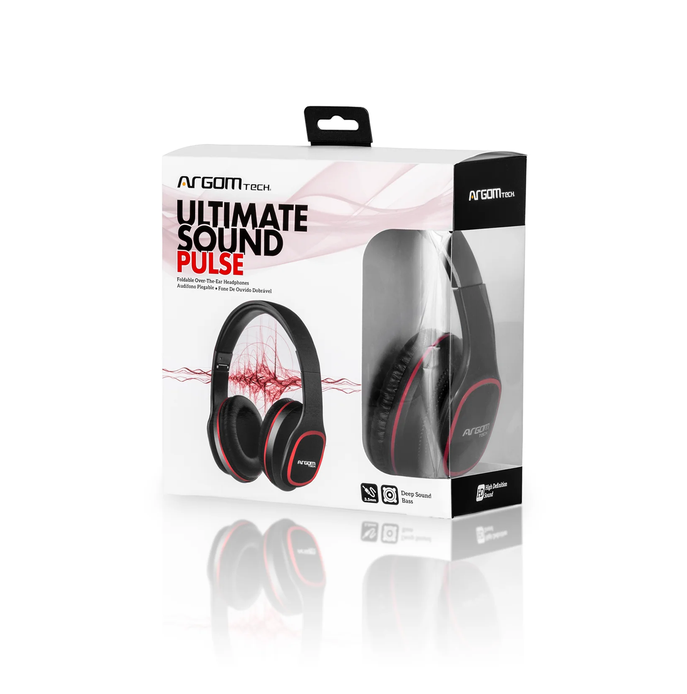 Auriculares ultimate sound pulse 3.5 mm negro ARG-HS-2402BK marca: Argom