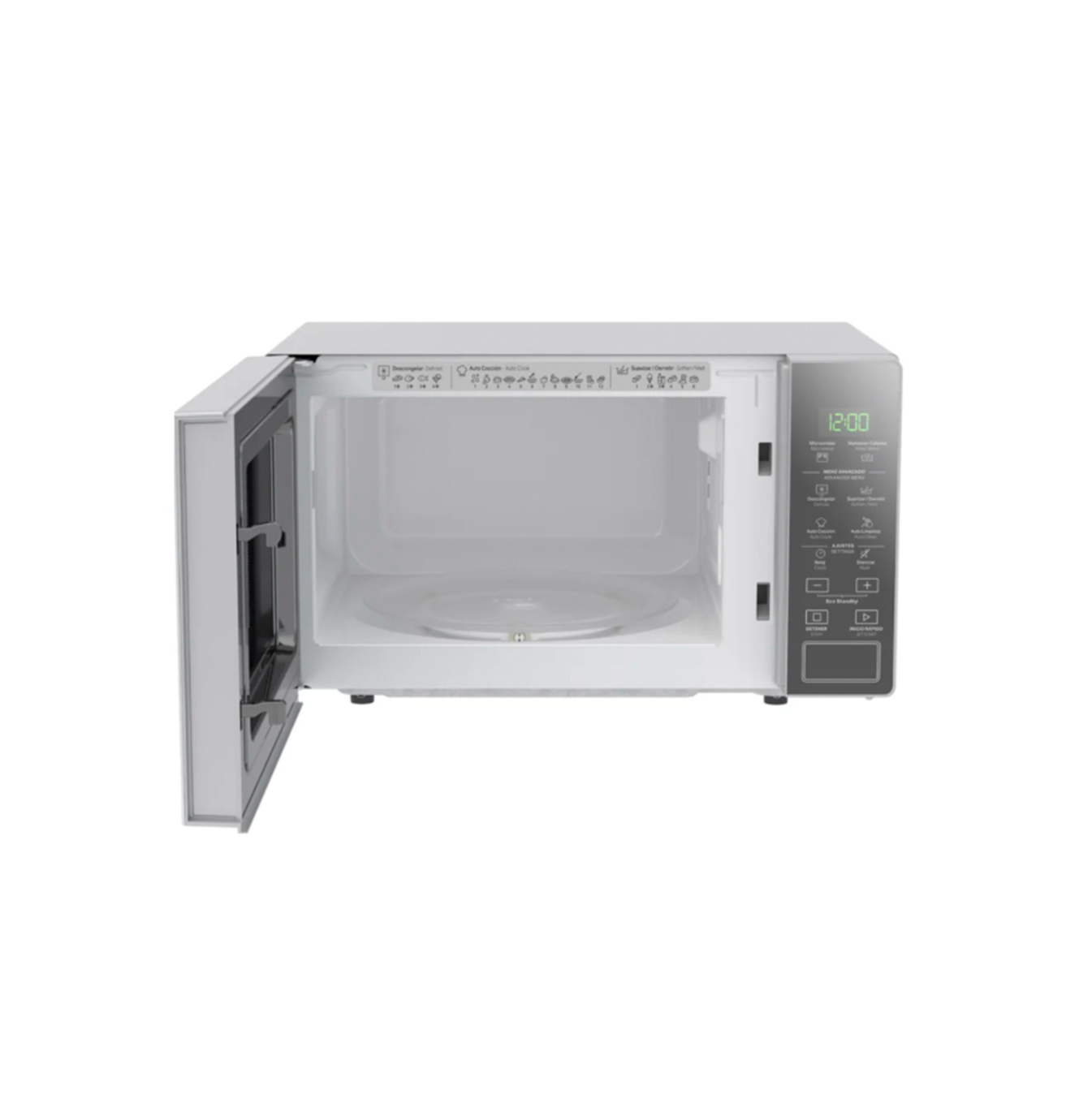 Microondas 0.7 pies plateado acabado espejo WM1807D Marca: Whirlpool