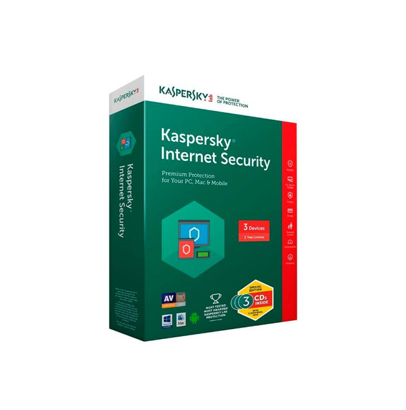 Licencia internet security 3 TMKSRC-203 Marca: Kaspersky