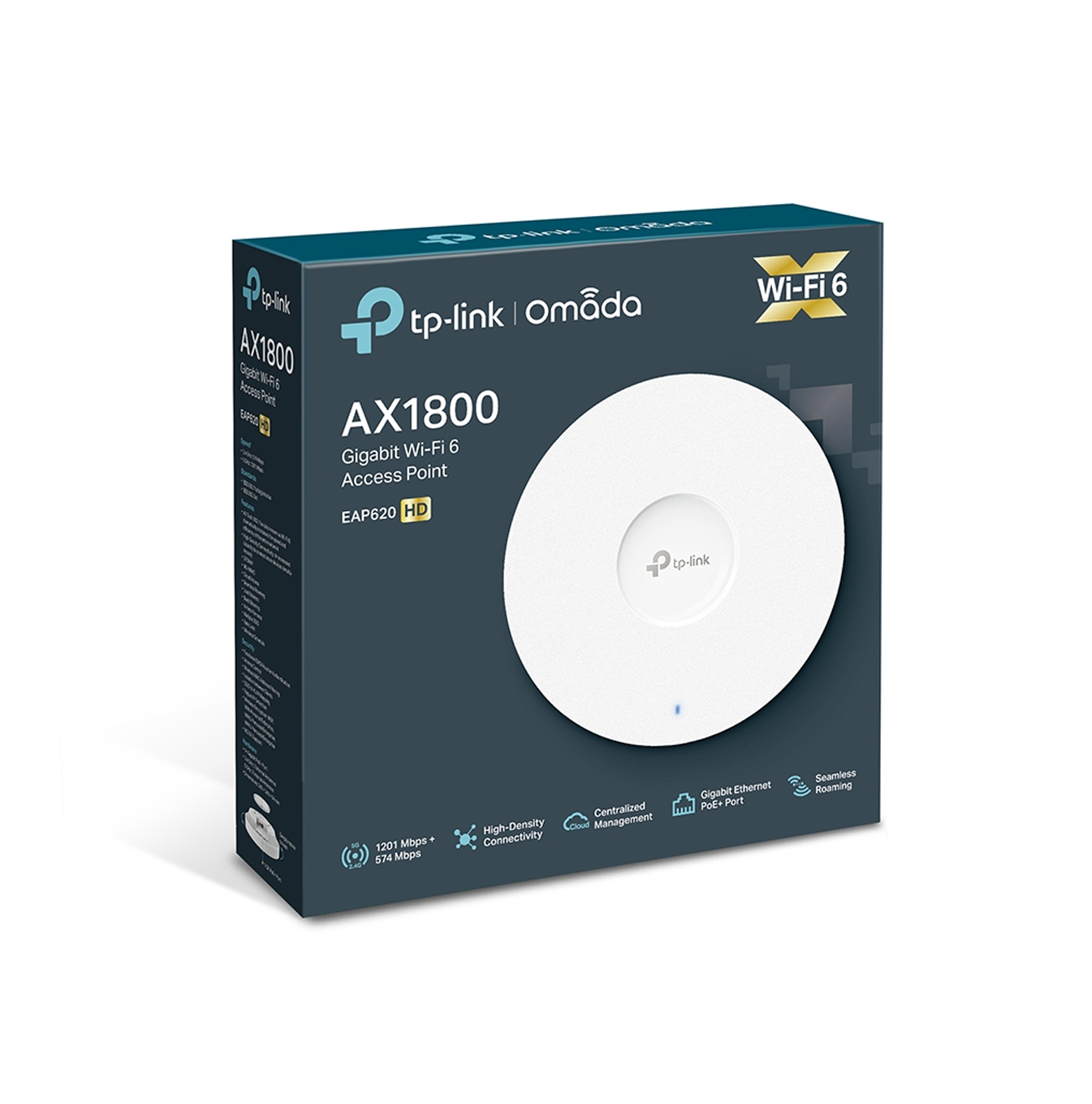 Access Point inalámbrico AX1800 Ceiling Mount Wi-Fi 6 EAP620 HD Marca: TP-Link