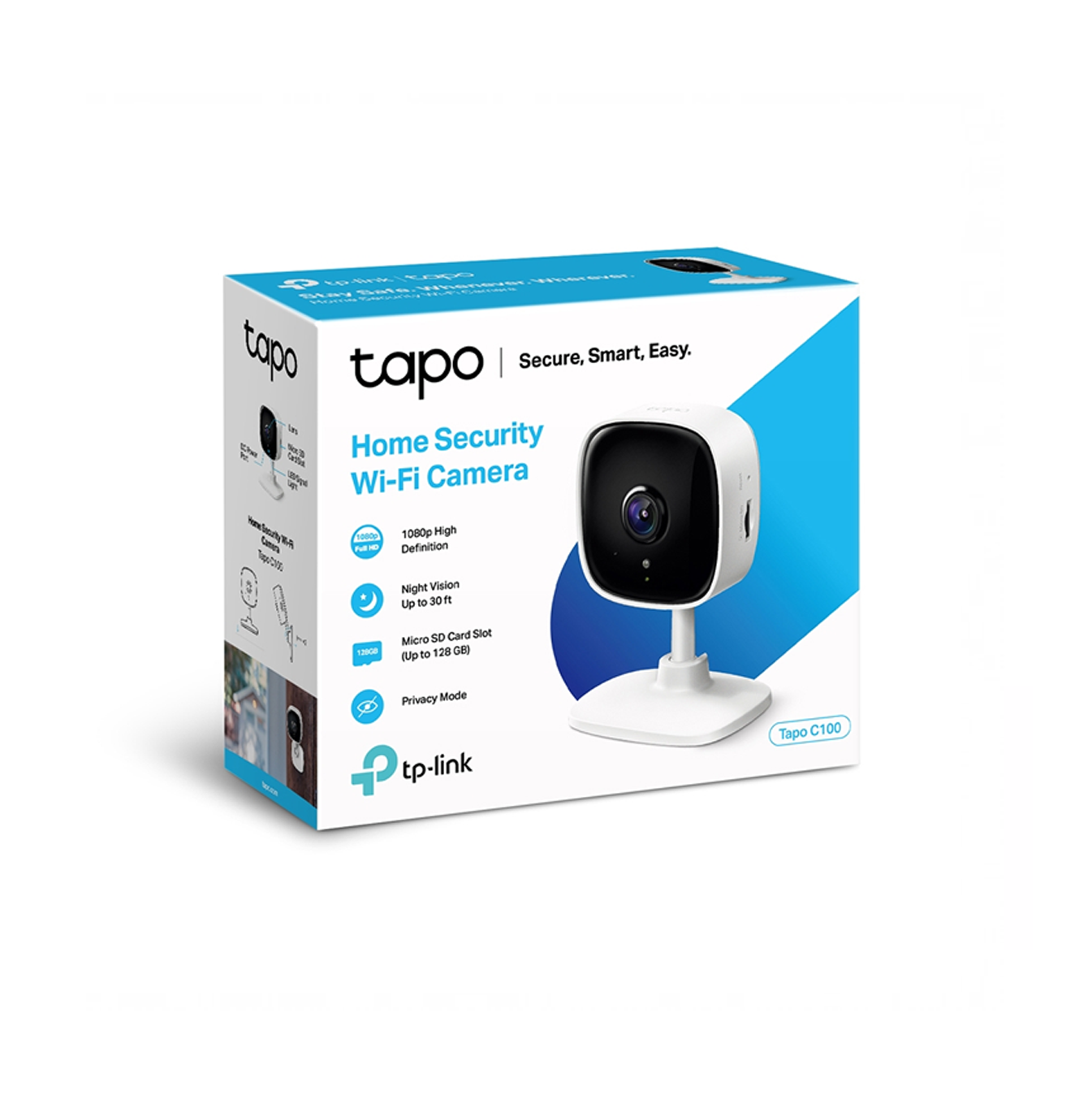 Cámara de seguridad Wi-Fi 2MP TAPO C100 Marca: TP-Link