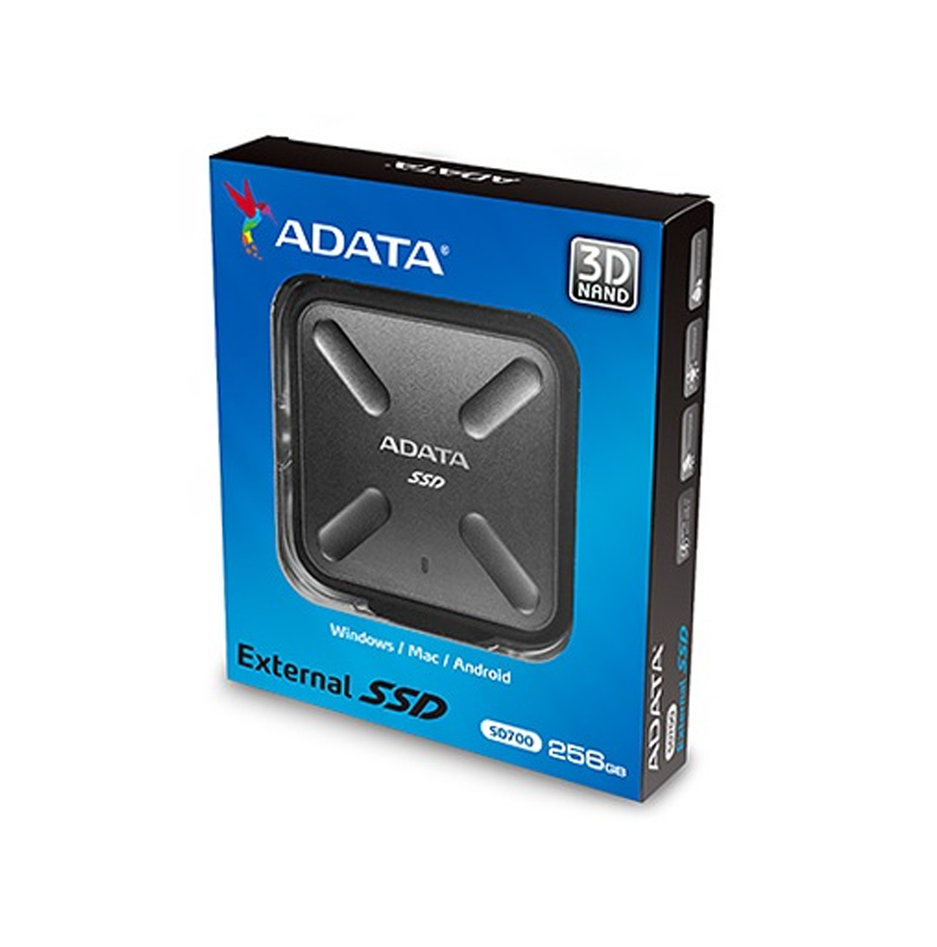 HD externo solido 256GB 2.5 ASD700-256GU3-CBK Marca: ADATA