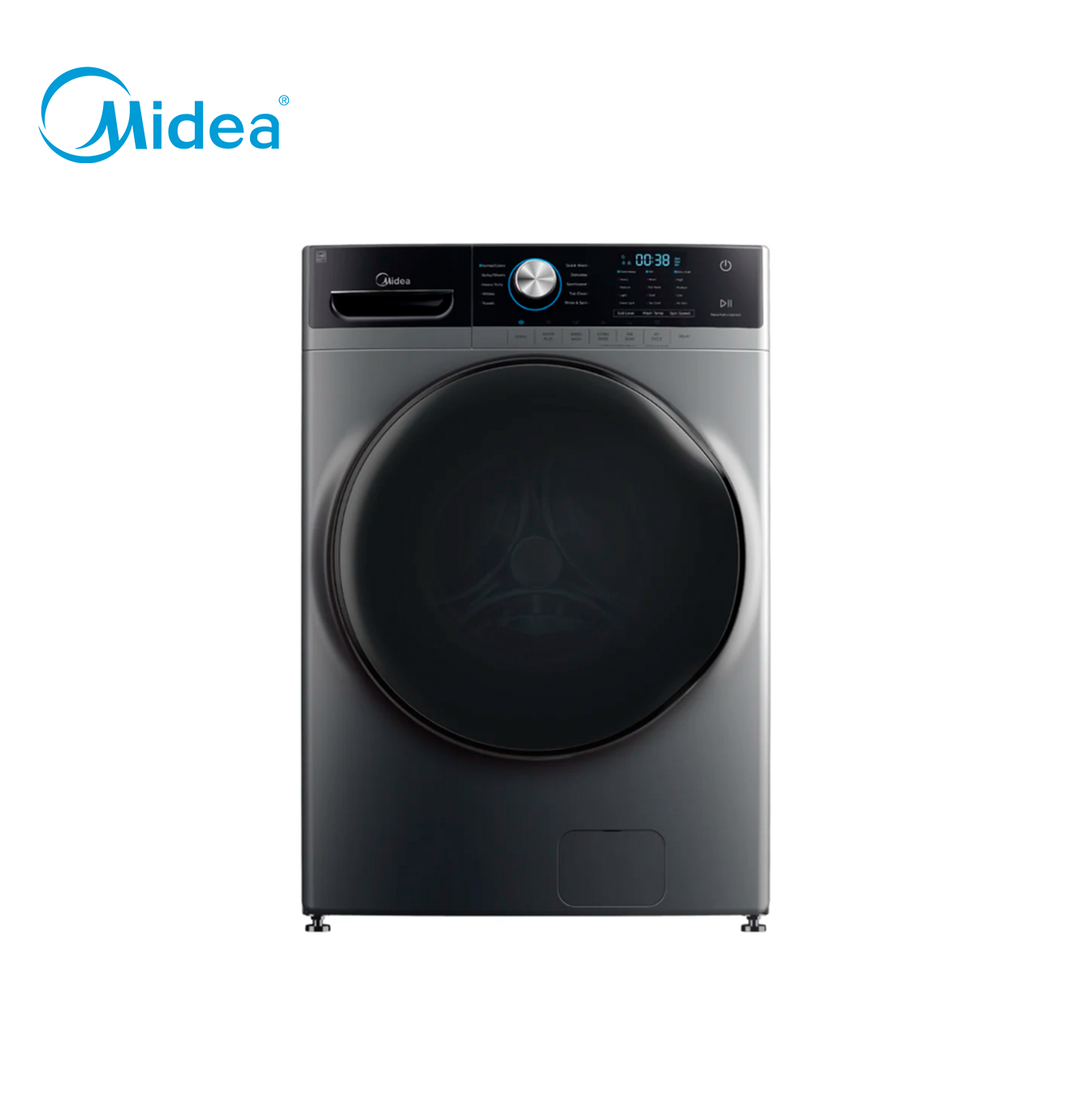 Lavadora carga frontal 21 kg color silver MH04W45/S-CA Marca: Midea