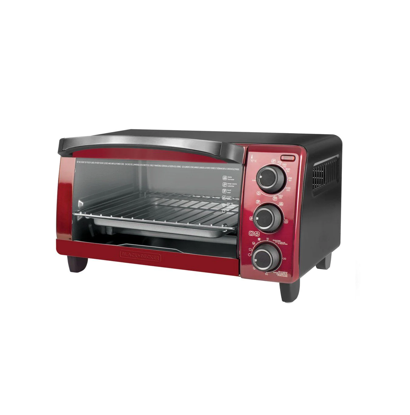 Horno de 4 rebanadas rojo TO1755SRG-LA Marca: Black + Decker