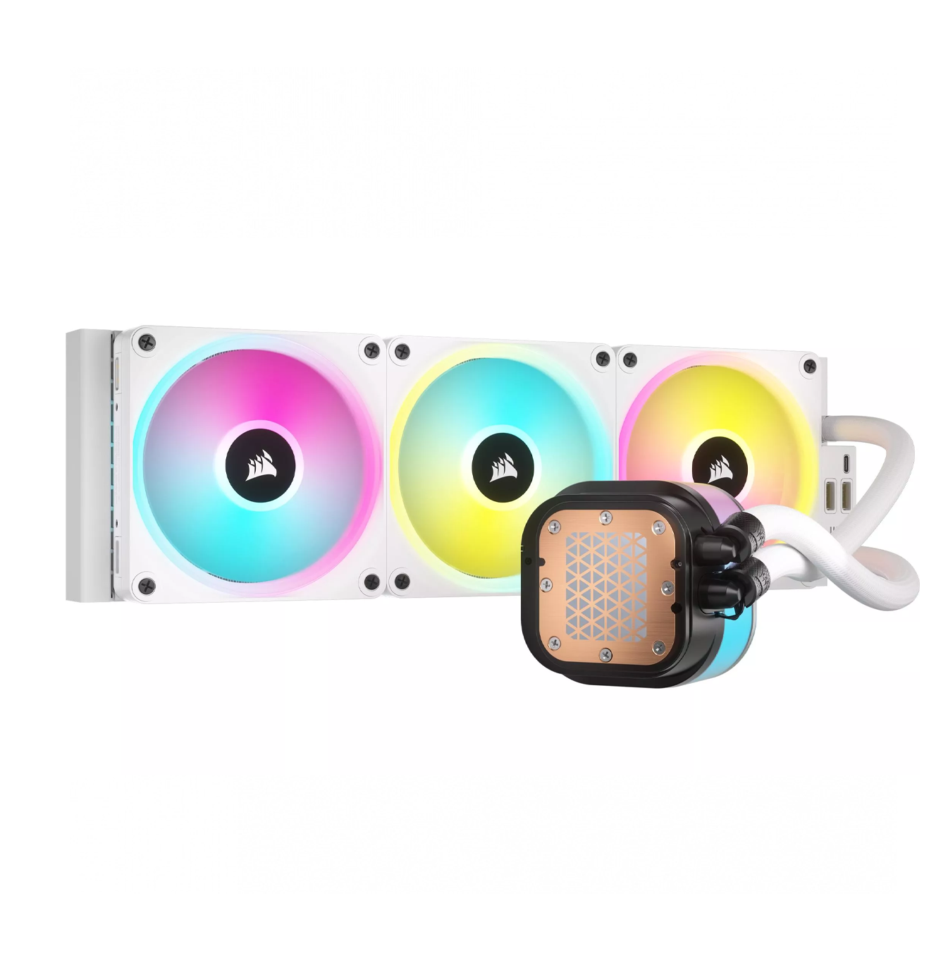 Enfriamiento liquido Corsair H1501 RGB AIO 360MM color blanco CW-9061006-WW Marca: Corsair