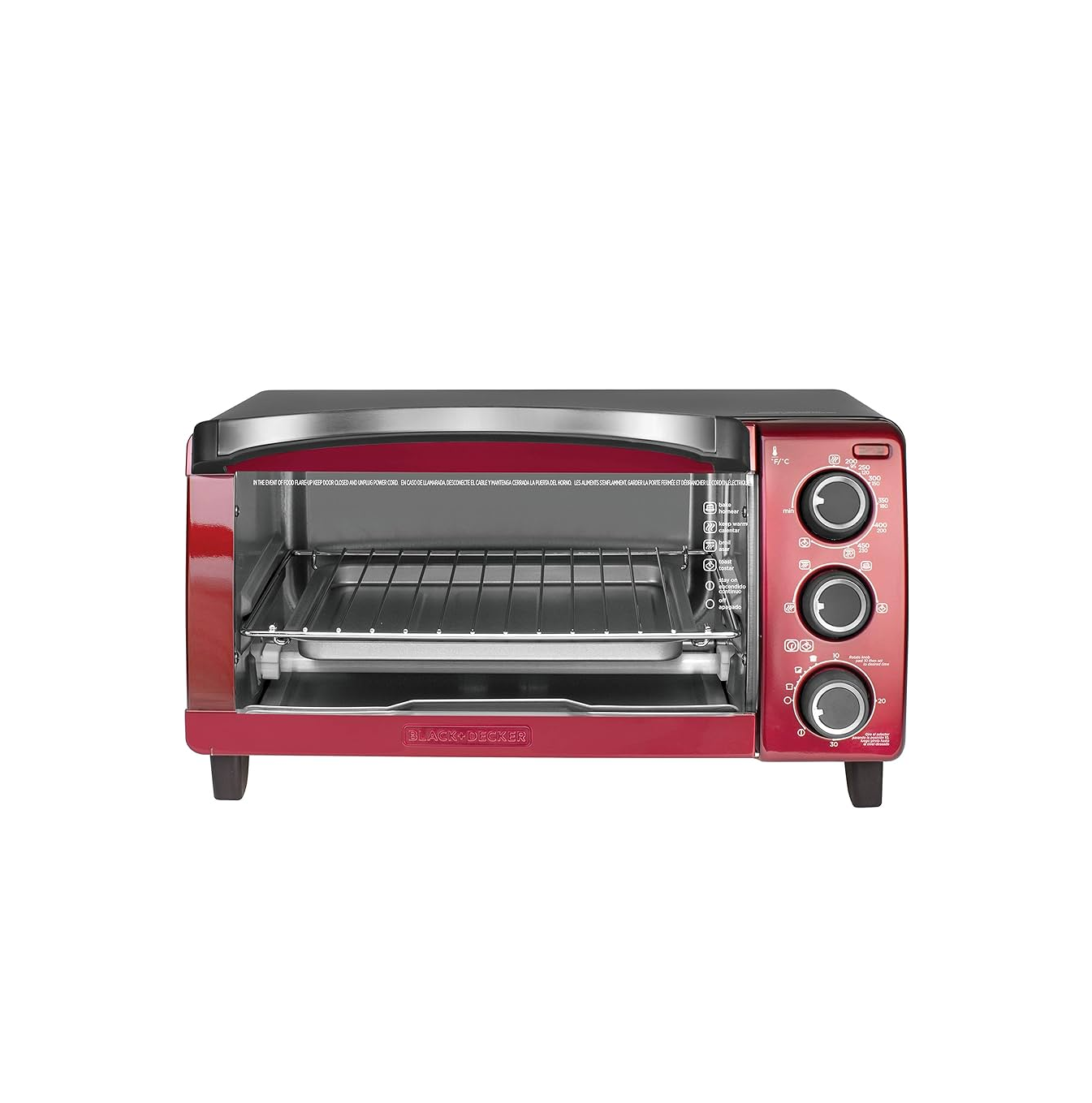 Horno de 4 rebanadas rojo TO1755SRG-LA Marca: Black + Decker